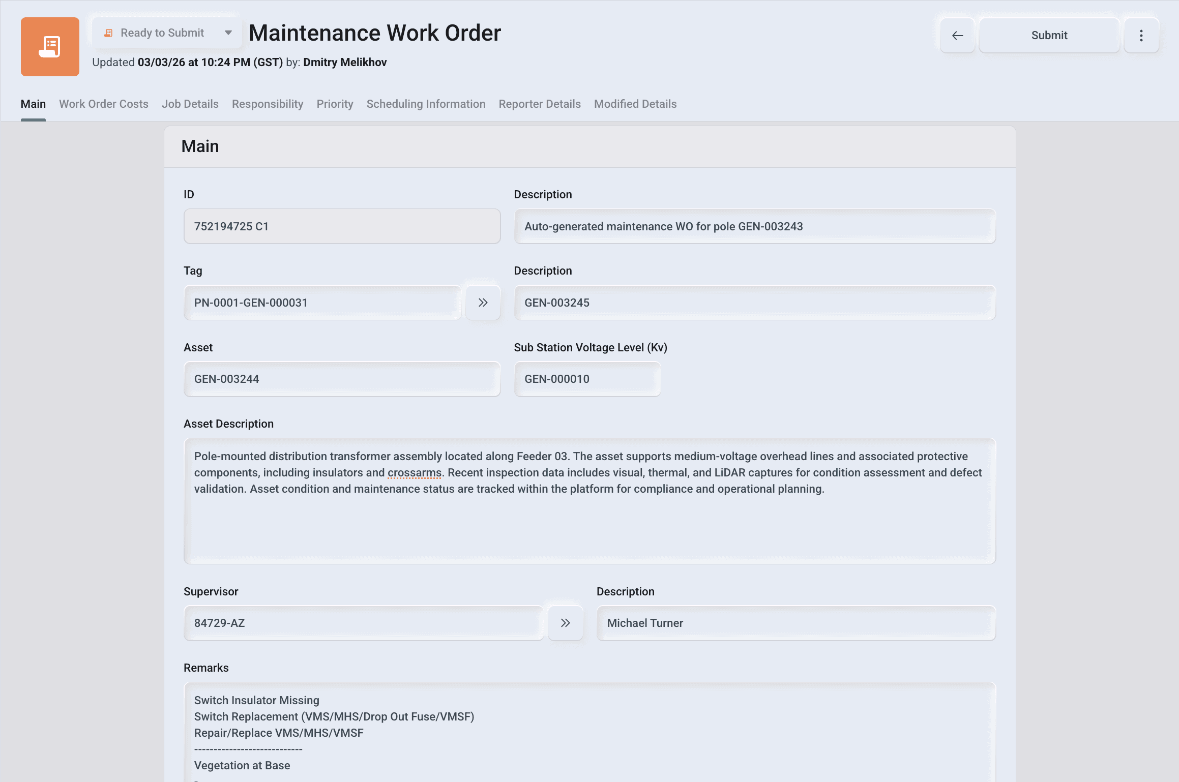 Maintenance Tracking